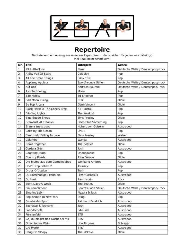 ZOAP Repertoire_Seite 1
